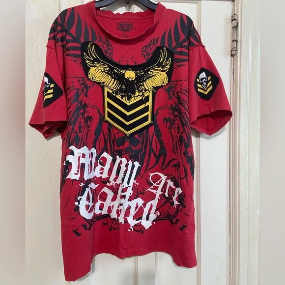 VTG Give Me Face 2000 “Many Are Called” All Over Graphics  T Shirt Men’s XL - Picture 2 of 11